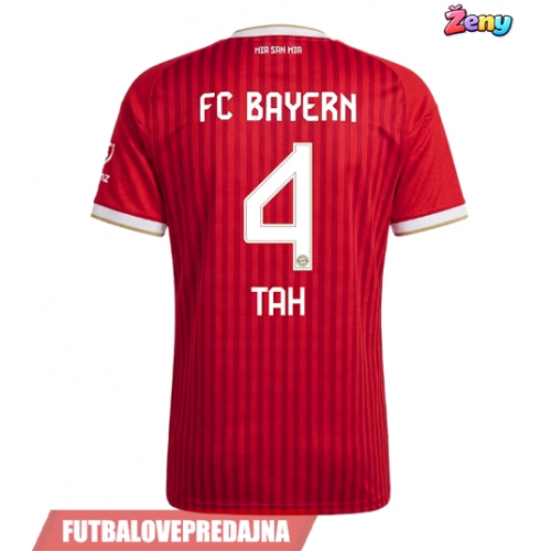 Lacne Ženy Futbalové dres Bayern Munich Jonathan Tah #4 2026-27 Krátky Rukáv - Domáci